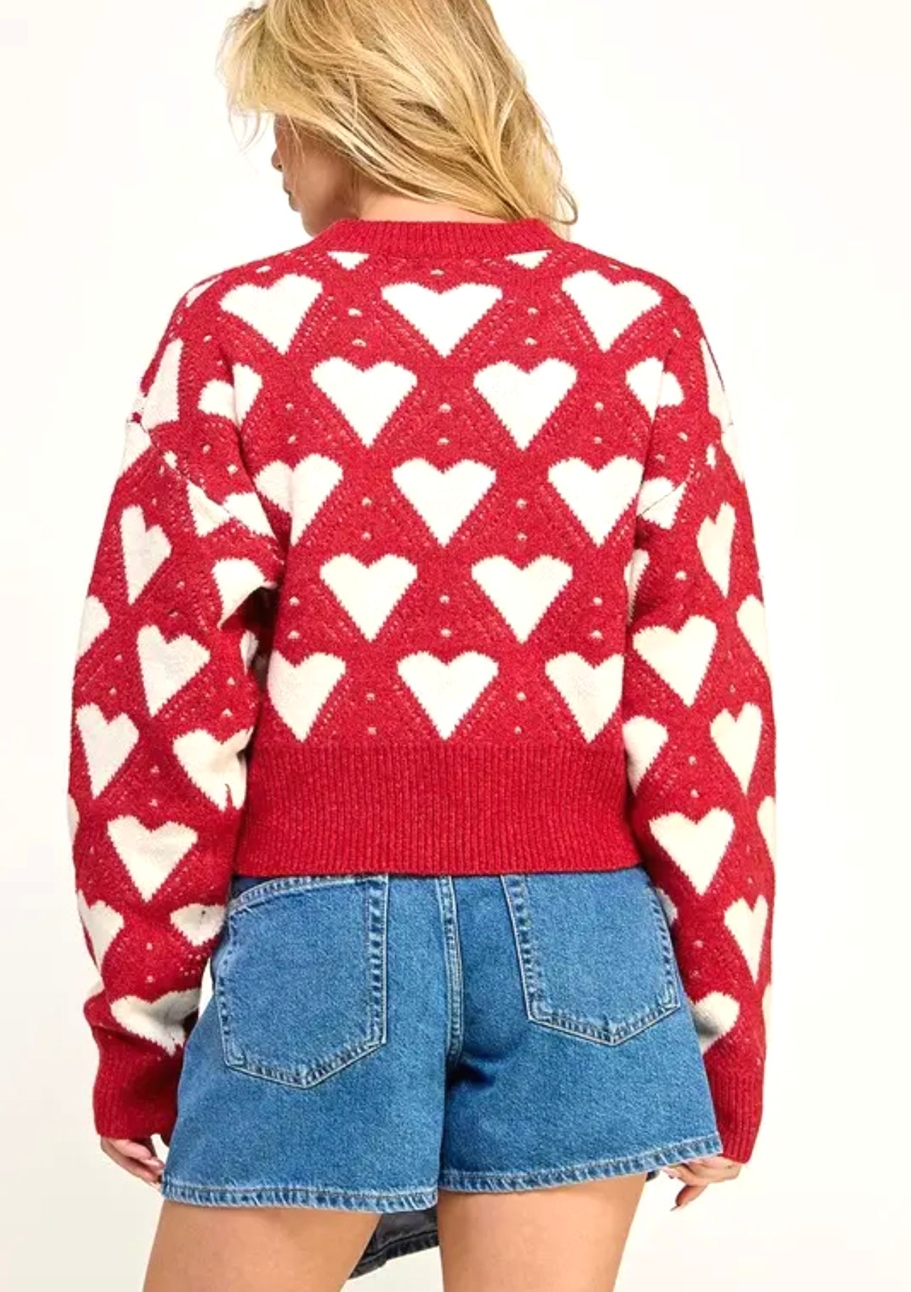 Heart Fuzzy Sweater