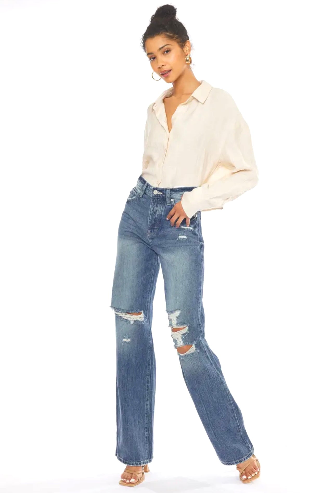 Dark Jeans w/Holes