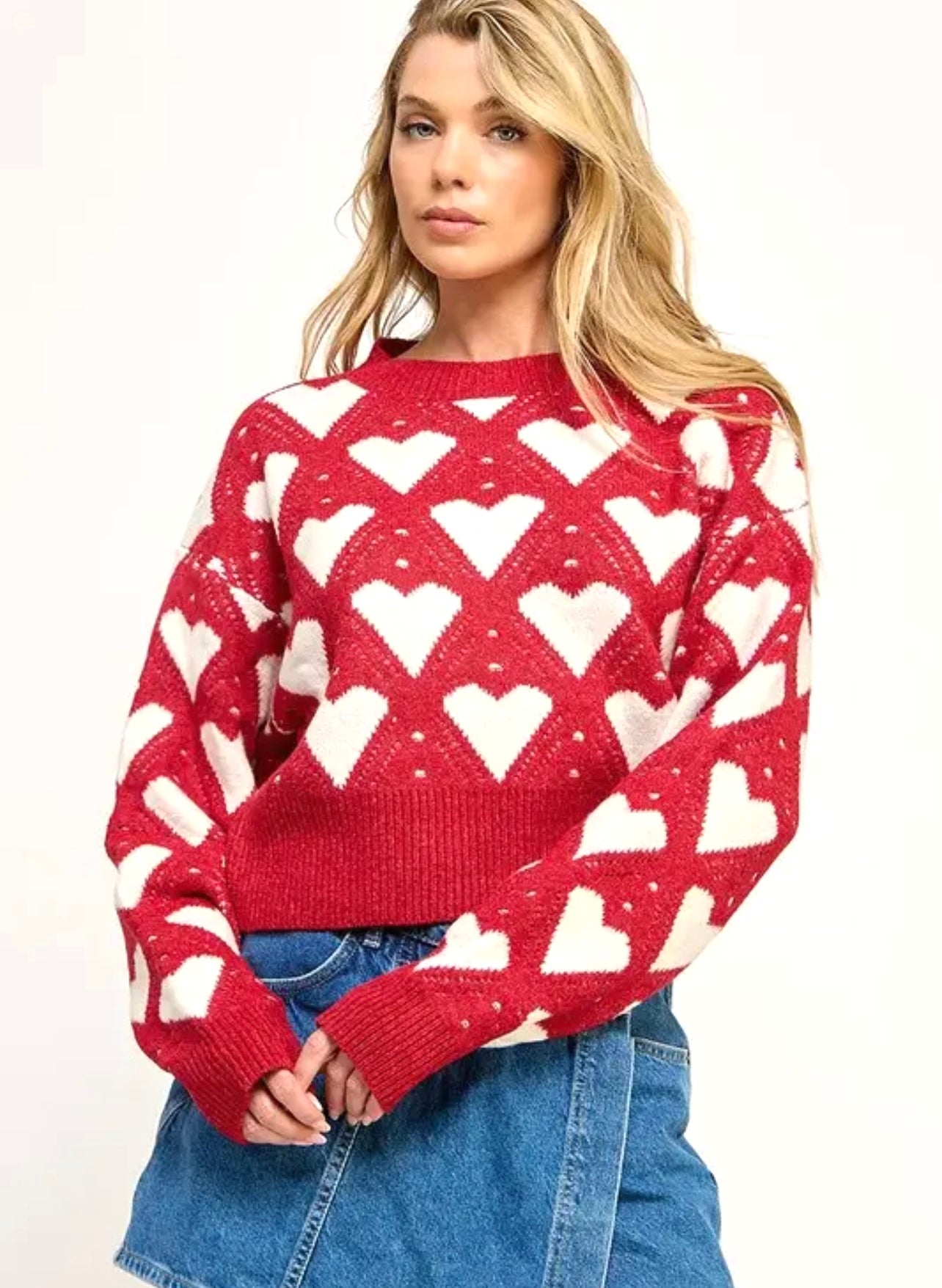 Heart Fuzzy Sweater