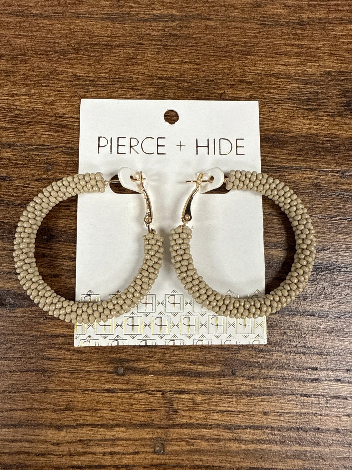Taupe Hoop Earrings