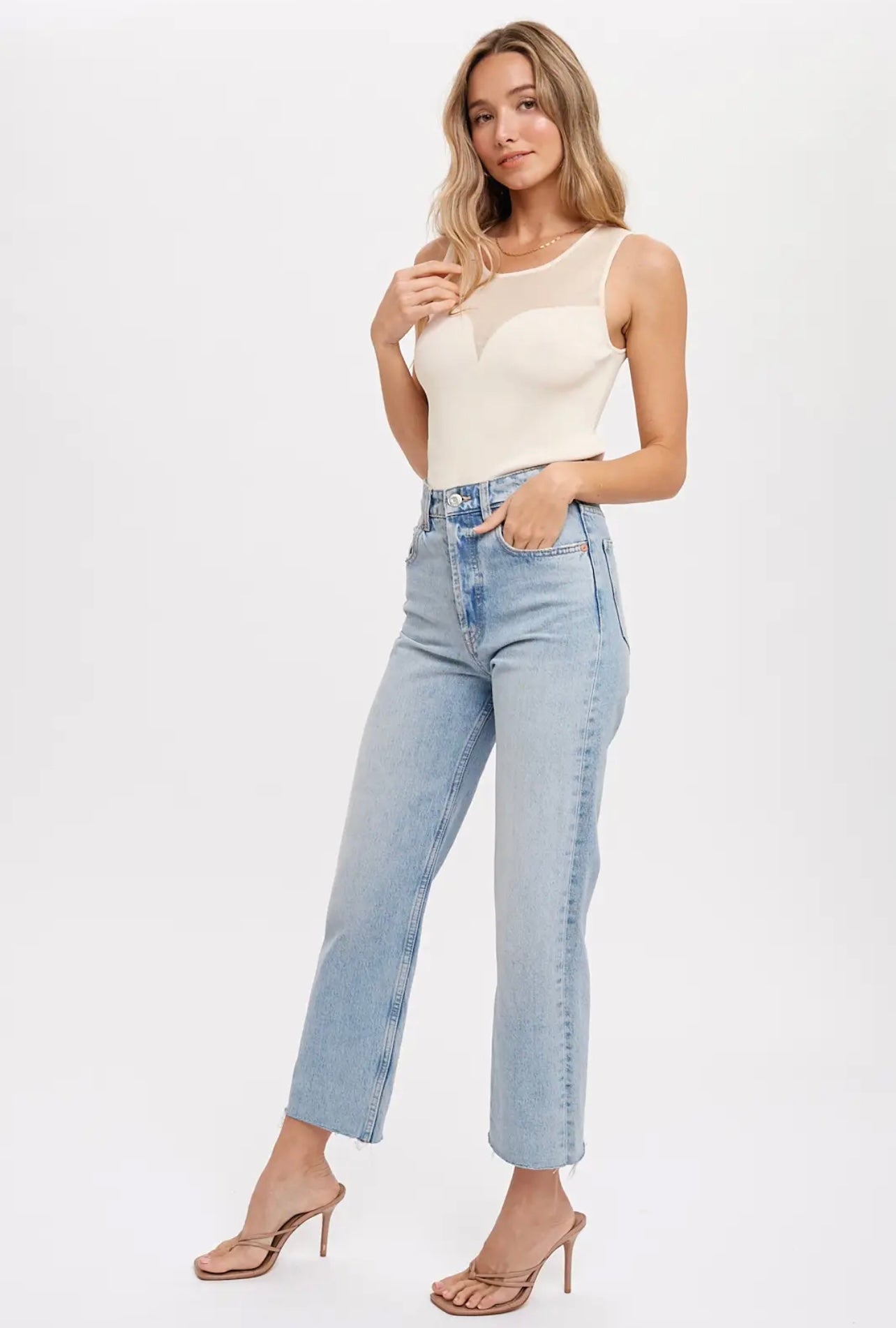 Sweetheart Neck Knit Tank