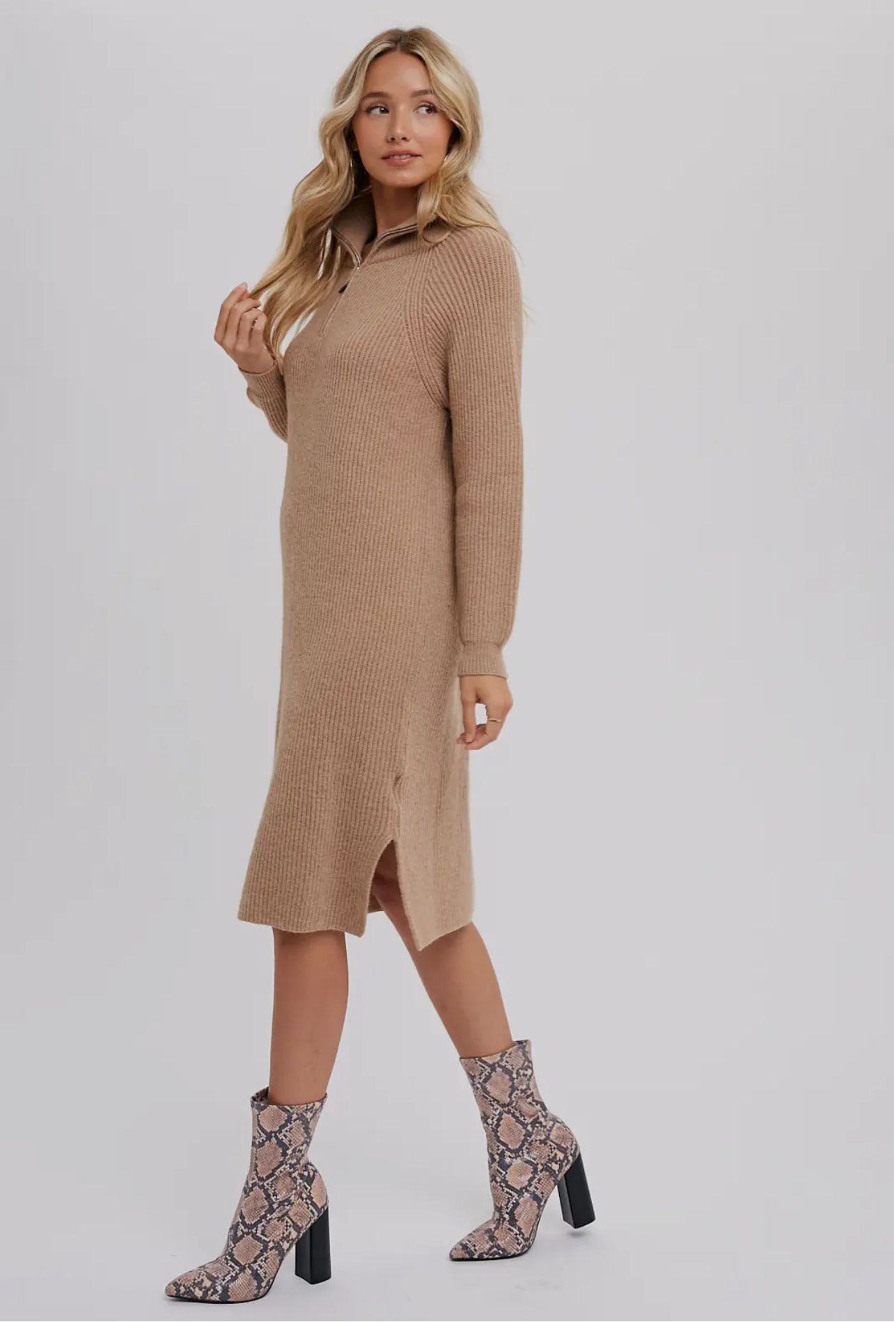 Zip Sweater Dress