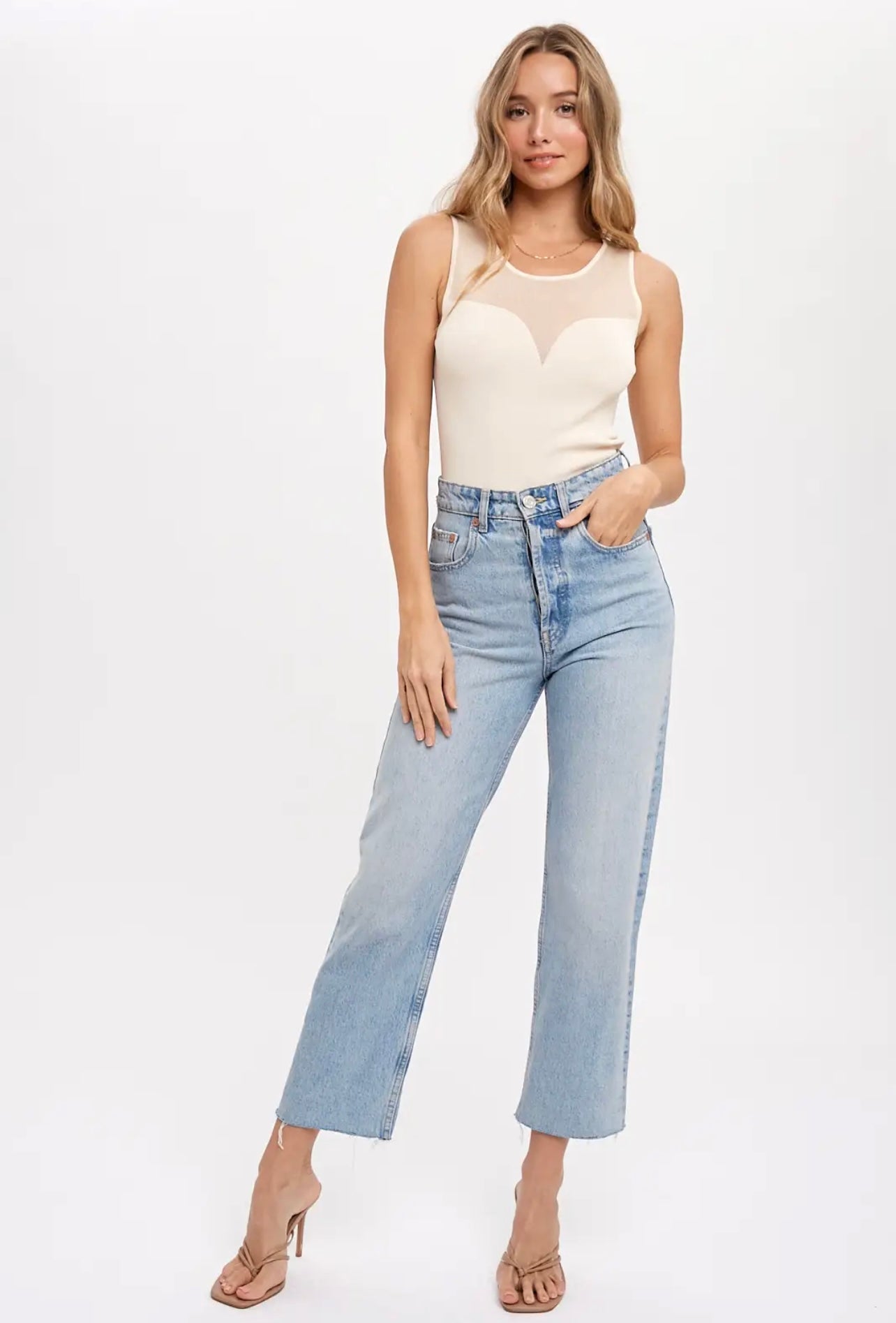 Sweetheart Neck Knit Tank