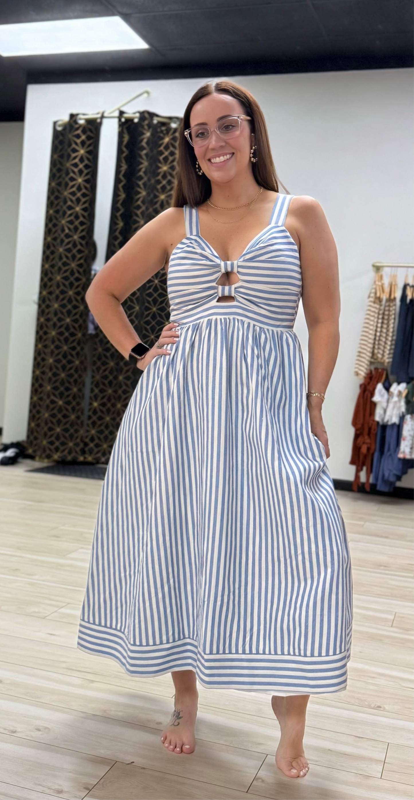 Summer Stripe Midi Dress