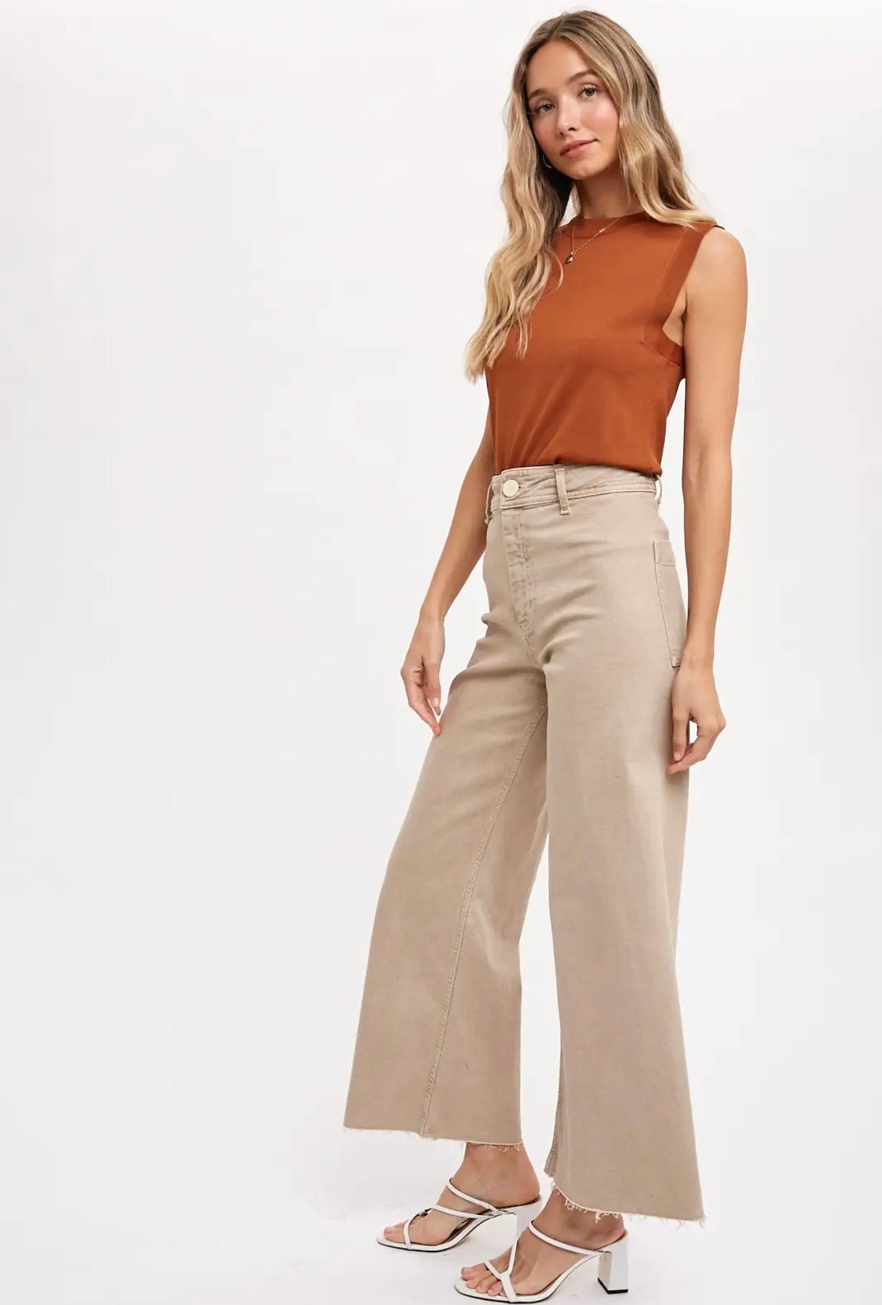 Stretch Wide Leg Pants