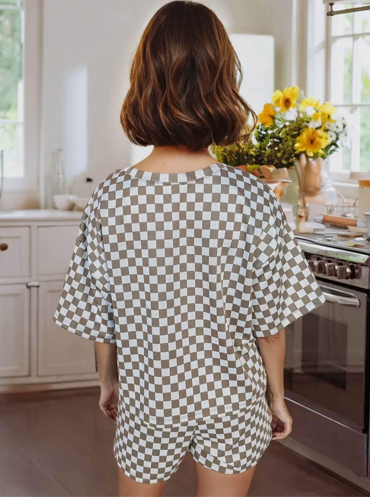 Checkered Top & Short Set