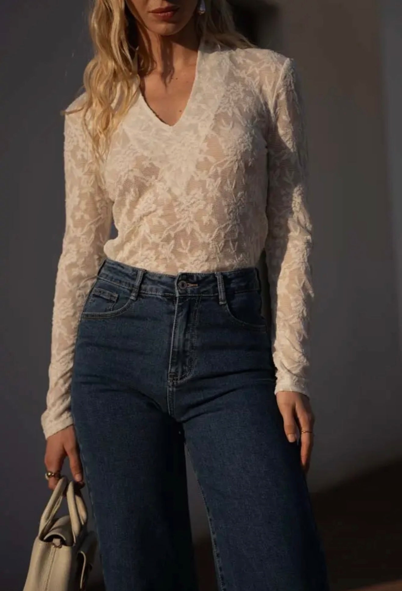 Lace Top V-Neck