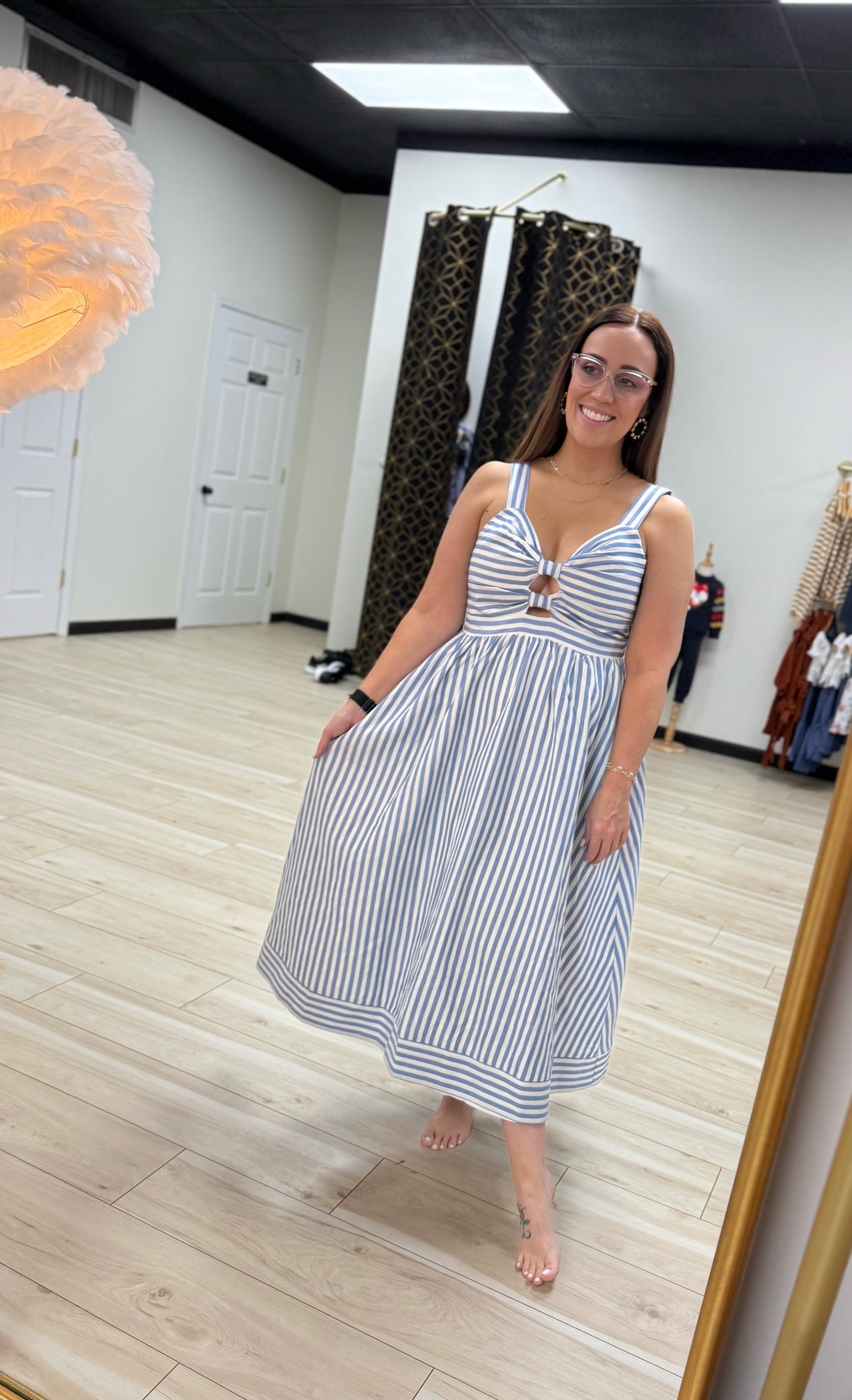 Summer Stripe Midi Dress