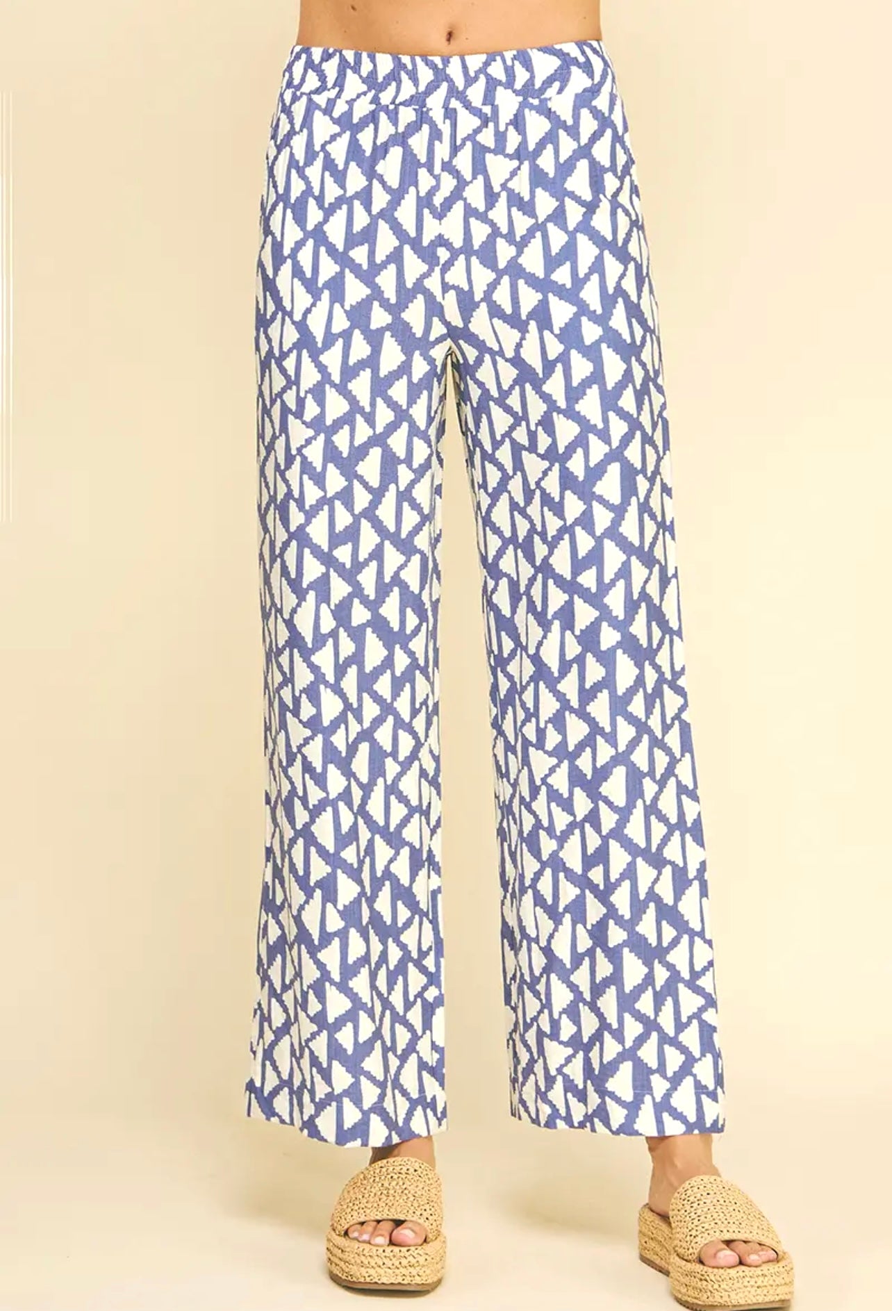 Printed Wide Leg Pants