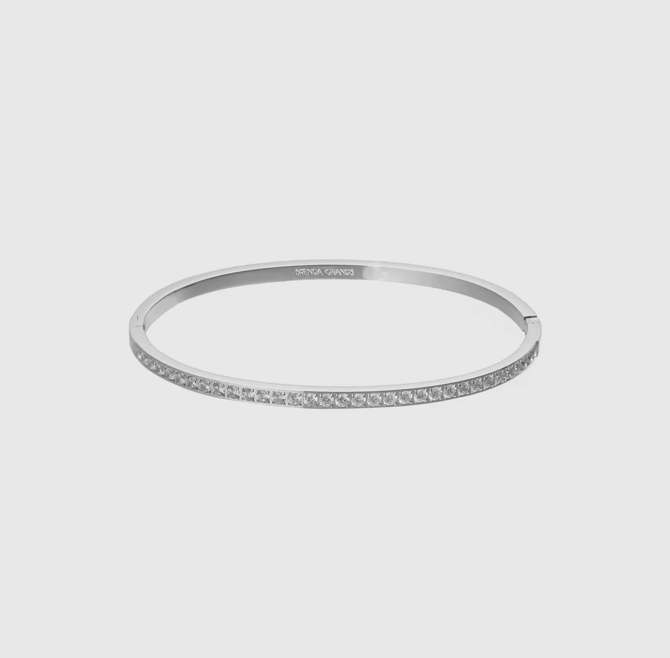 Diamond Bangle Silver