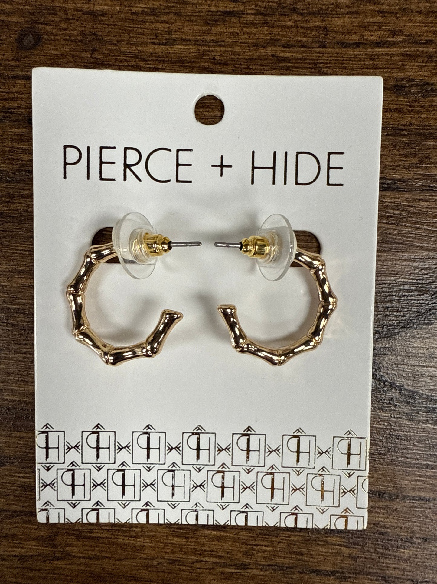 Gold Bamboo Hoop Earrings