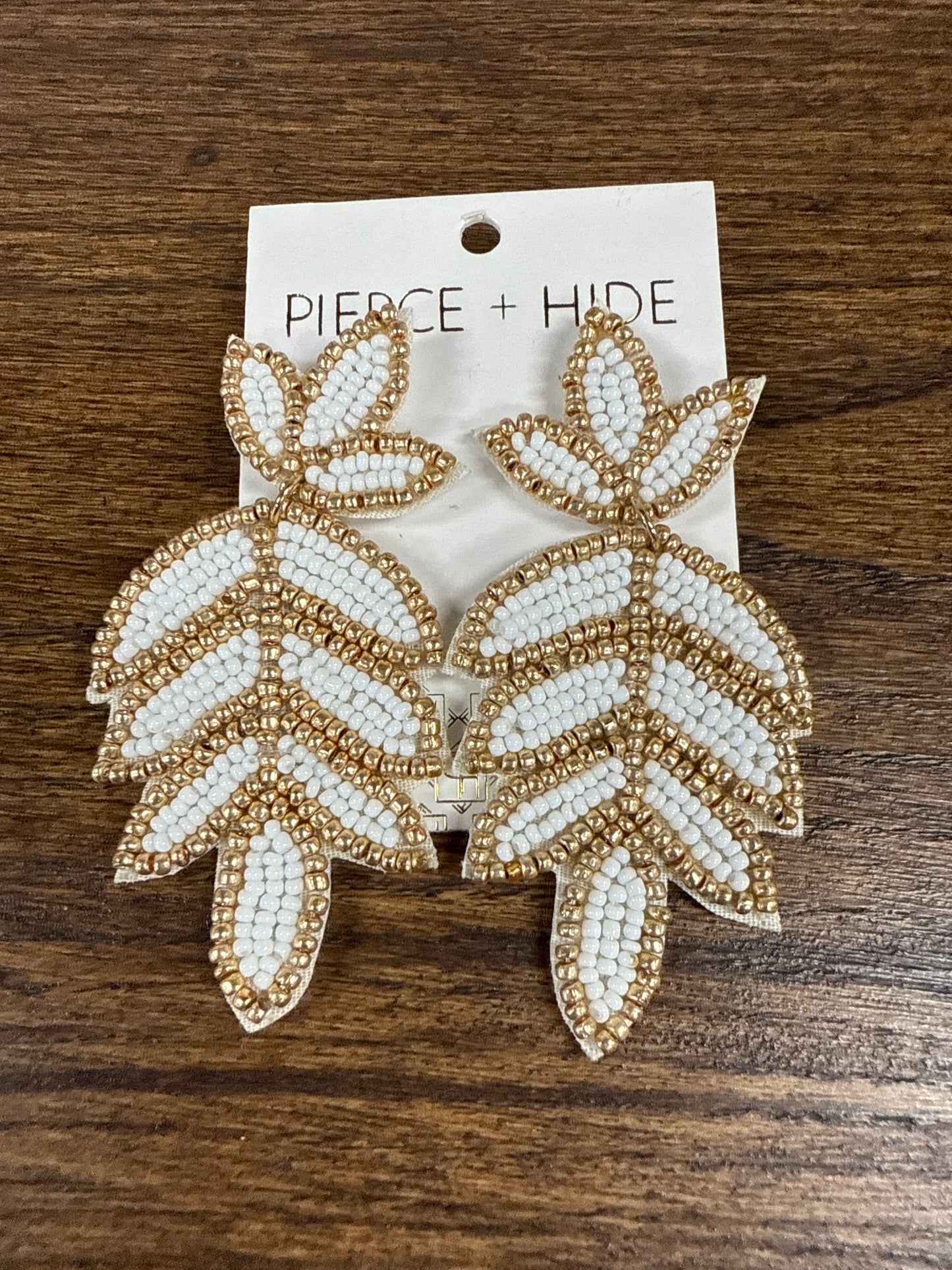 Custom White Fleur De Lis Earrings