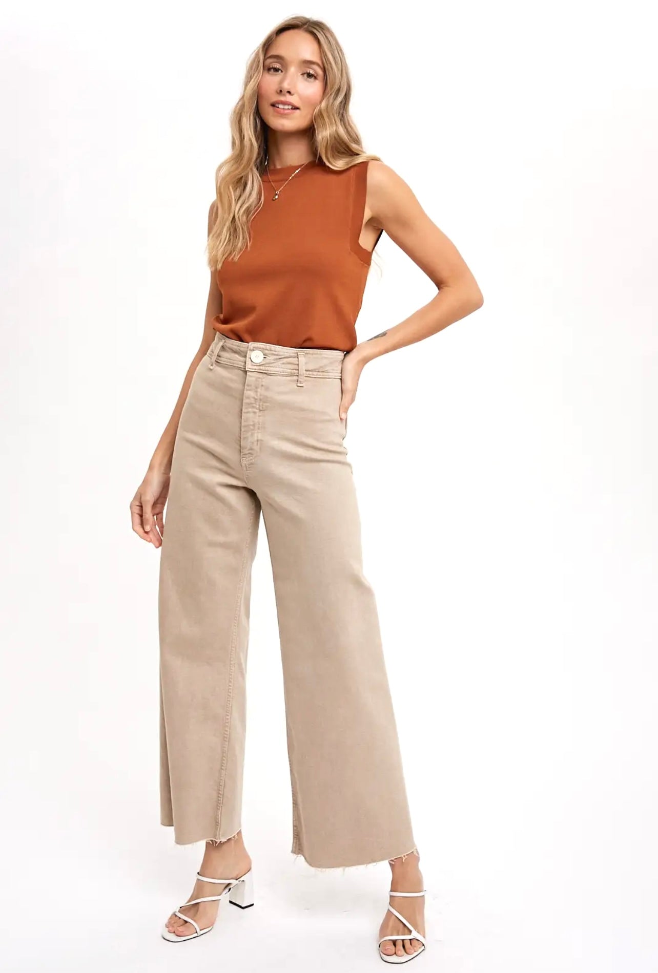 Stretch Wide Leg Pants
