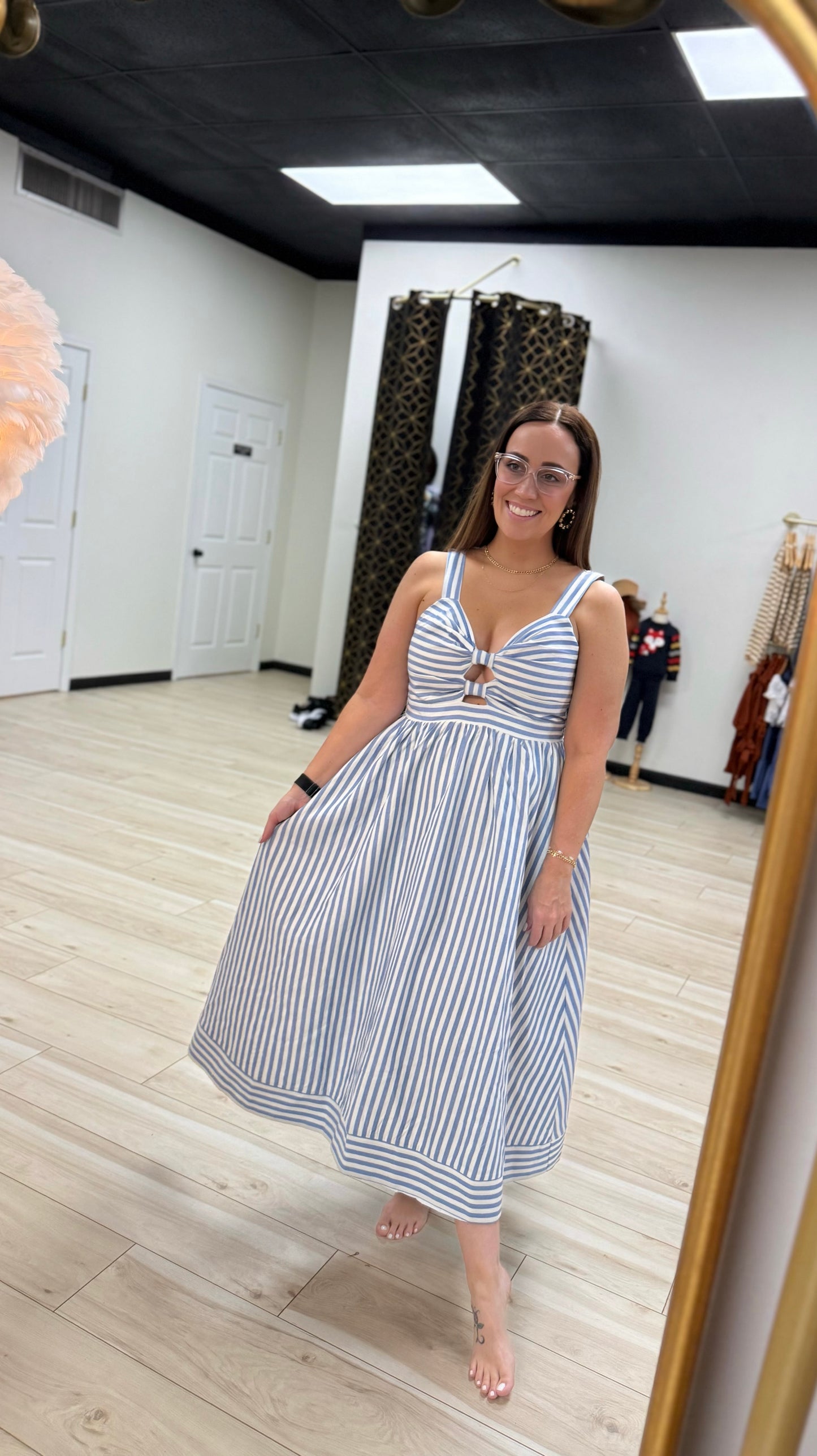 Summer Stripe Midi Dress