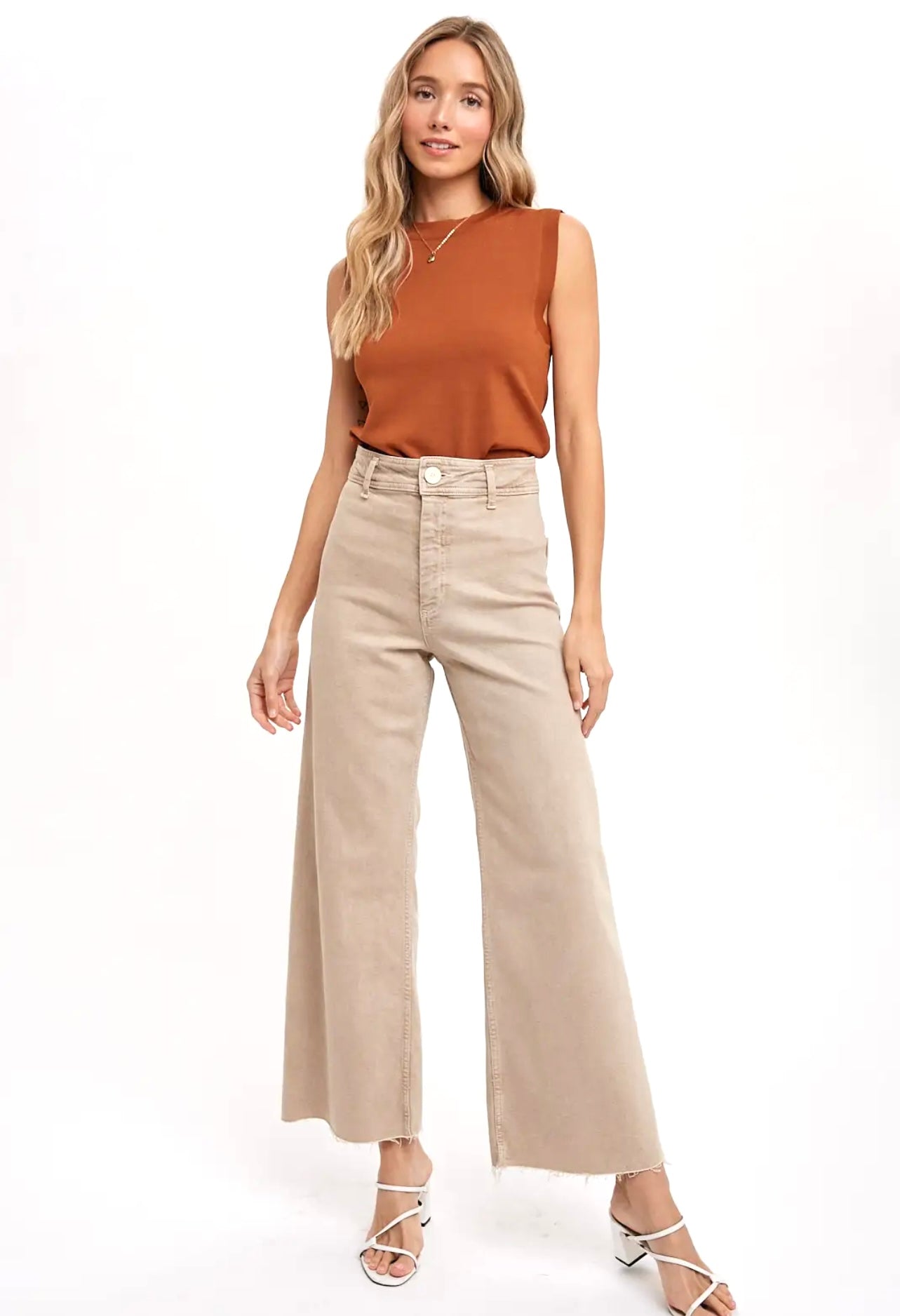 Stretch Wide Leg Pants