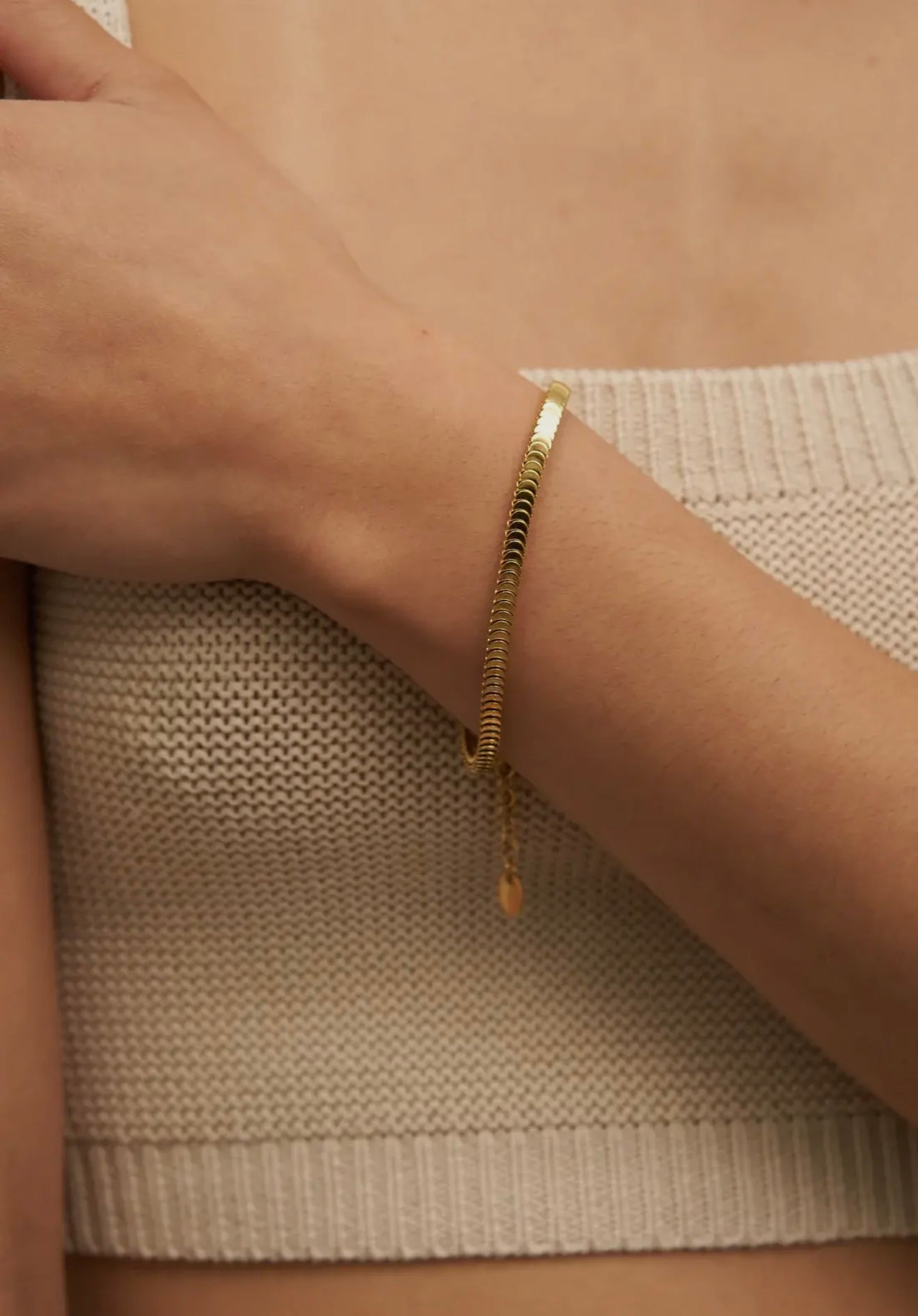 Accordion Gold Bracelet