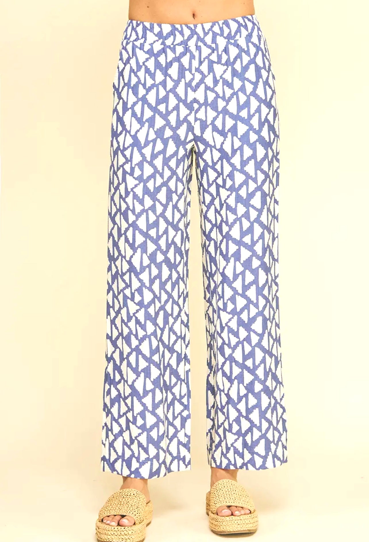 Printed Wide Leg Pants