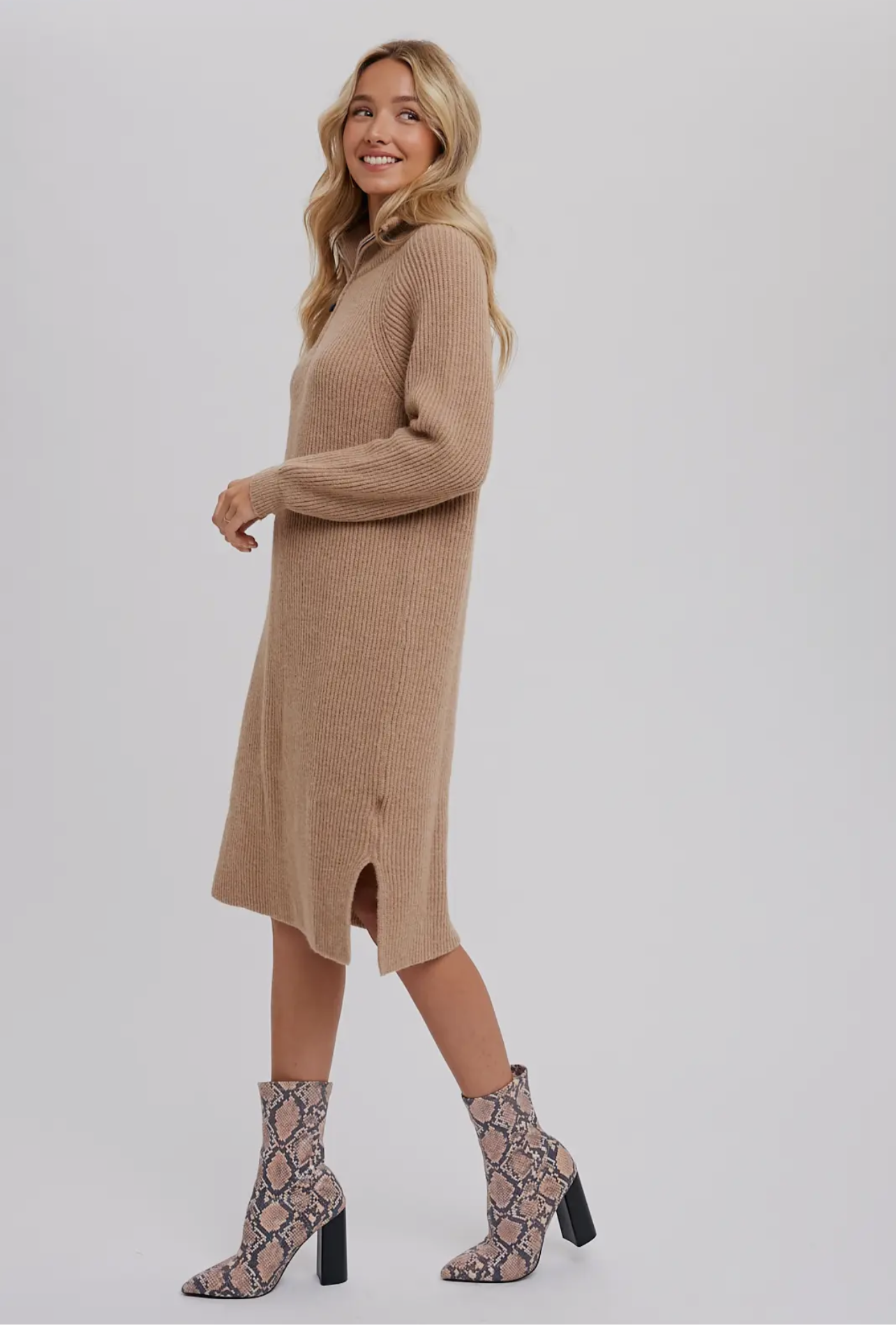Zip Sweater Dress