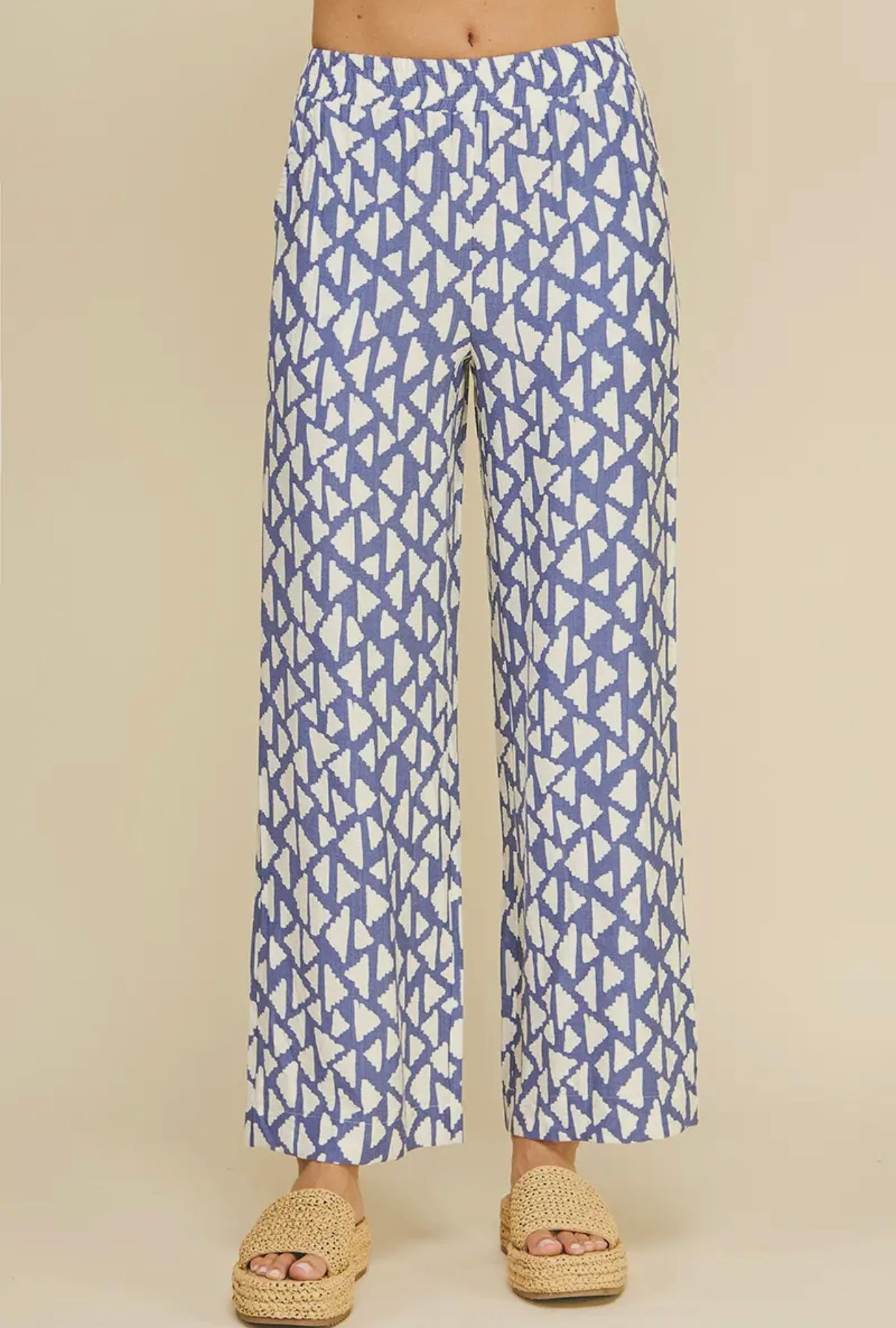 Printed Wide Leg Pants