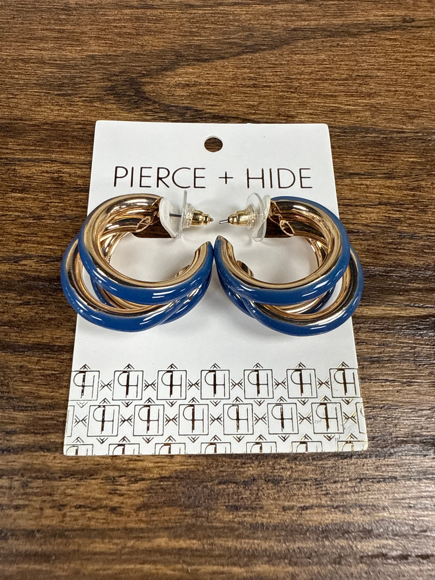 Petite Navy Tri Hoop