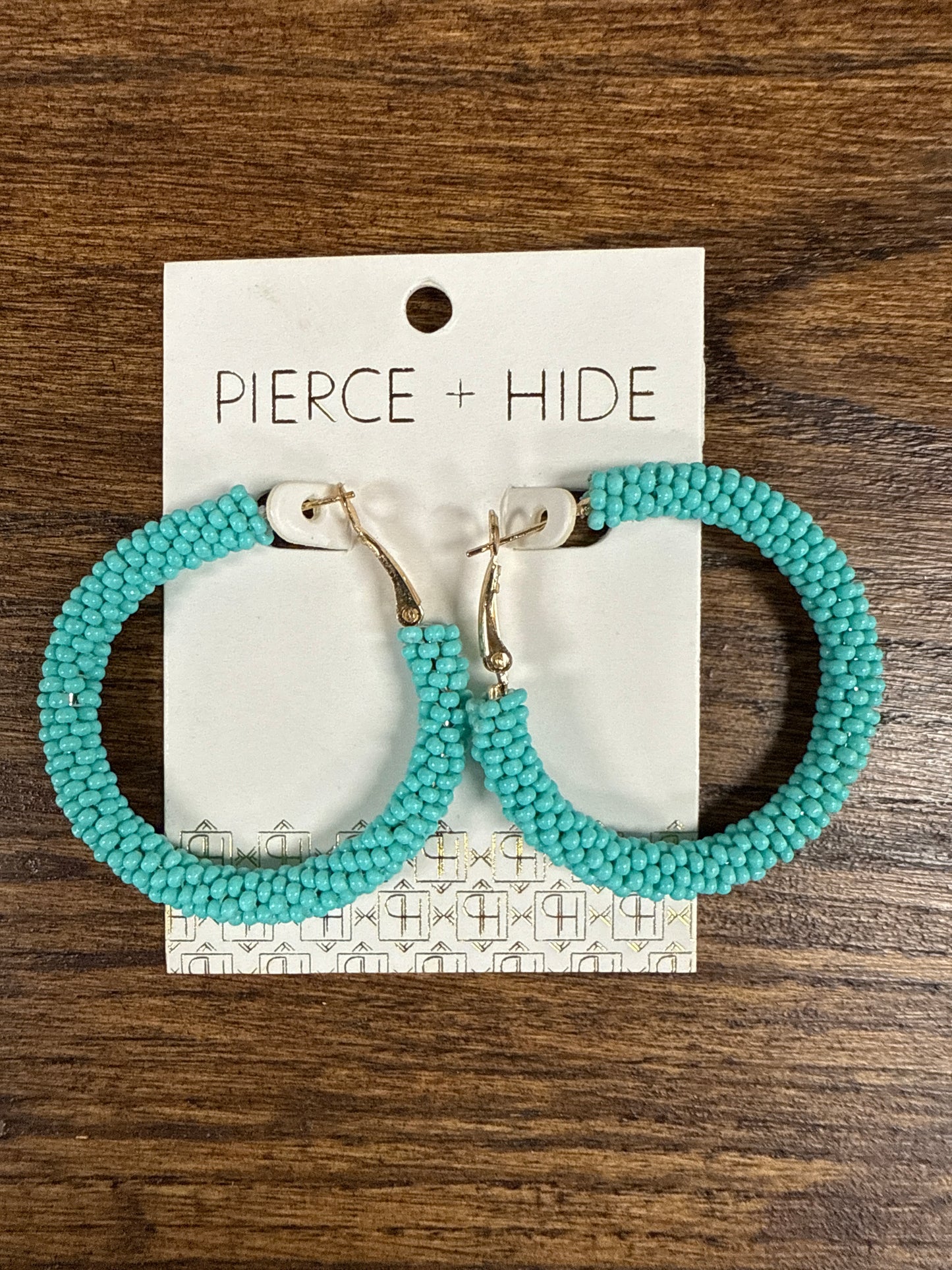Aqua Hoop Earrings