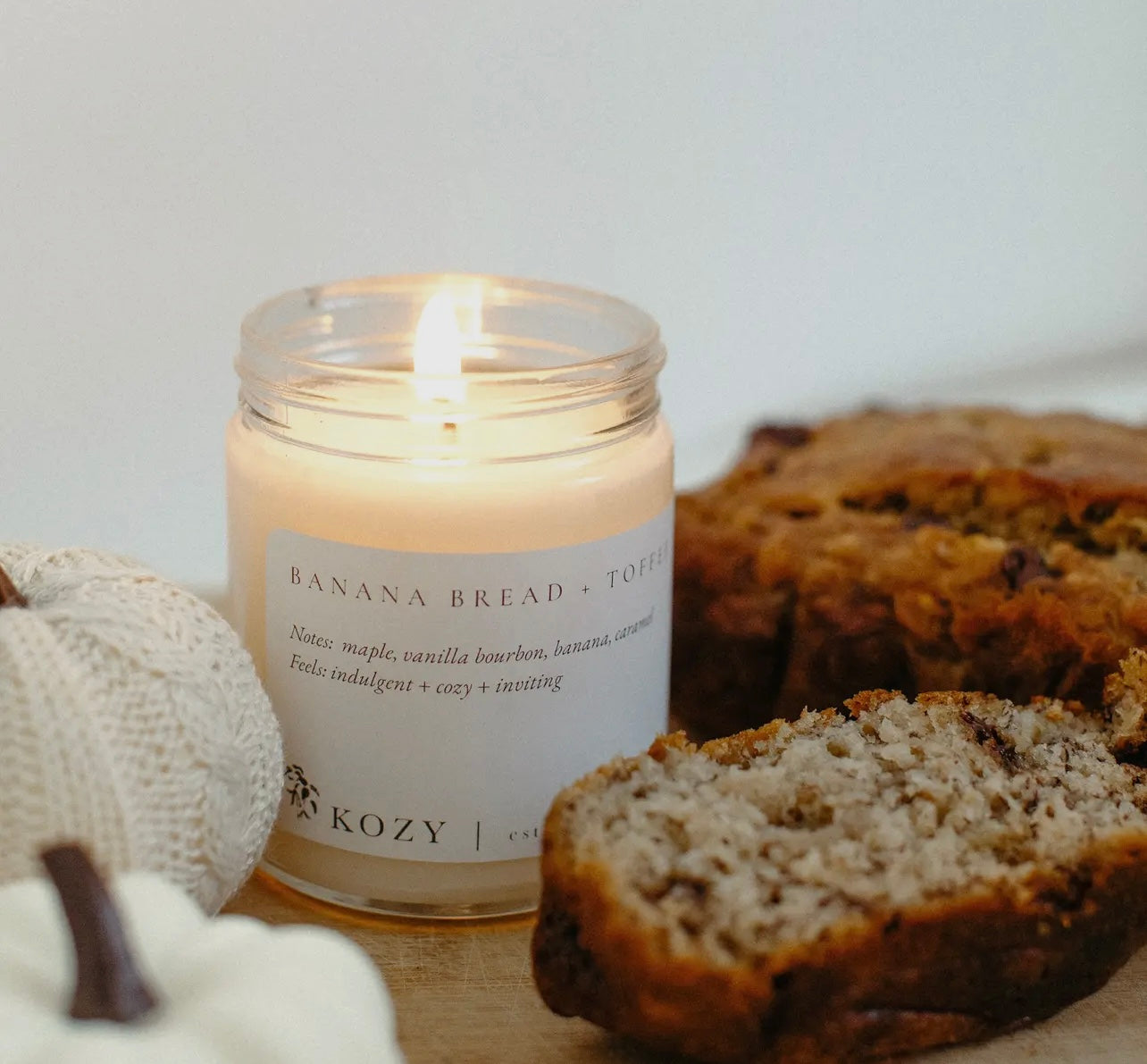 Banana Bread + Toffee Kozy Candle