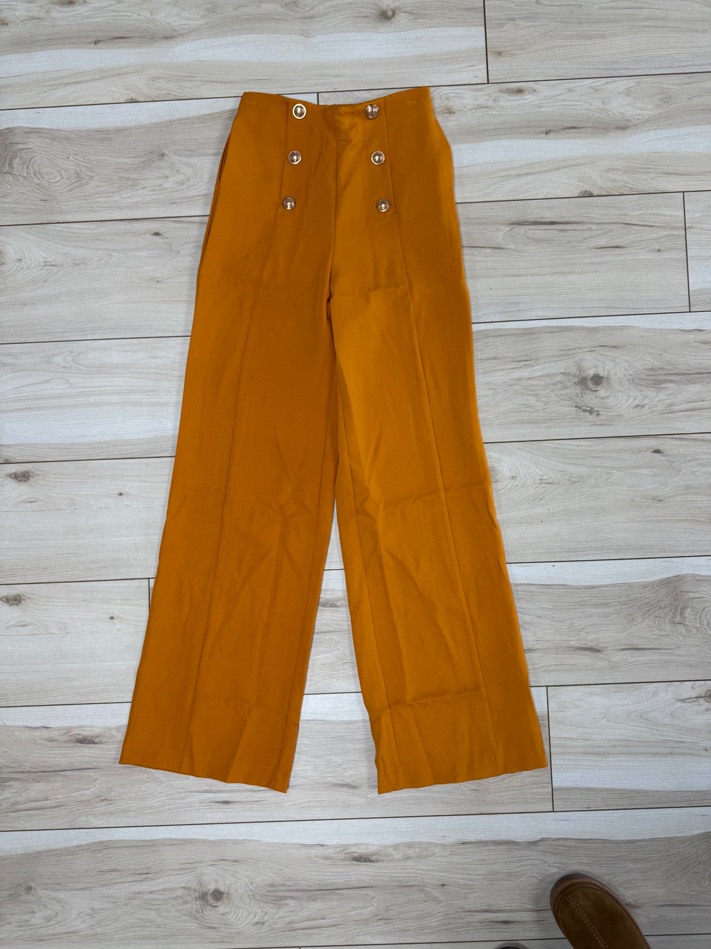 Wide Leg Pants - Mustard