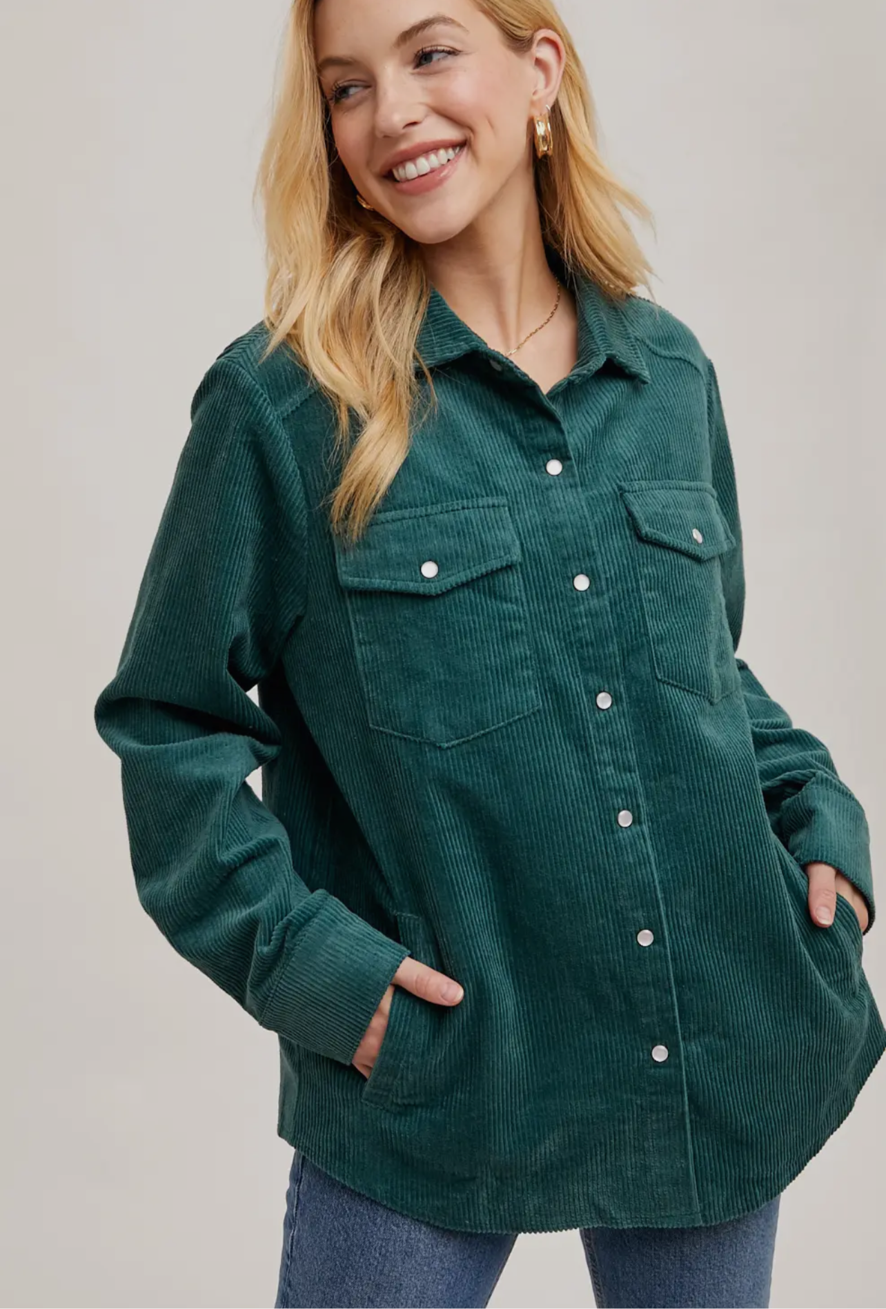 Corduroy Button Down Shacket