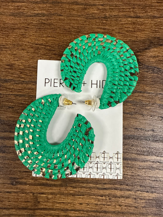 Green Raffia Hoop