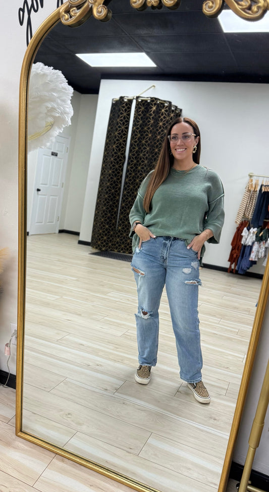 Risen High Rise Ankle Jean