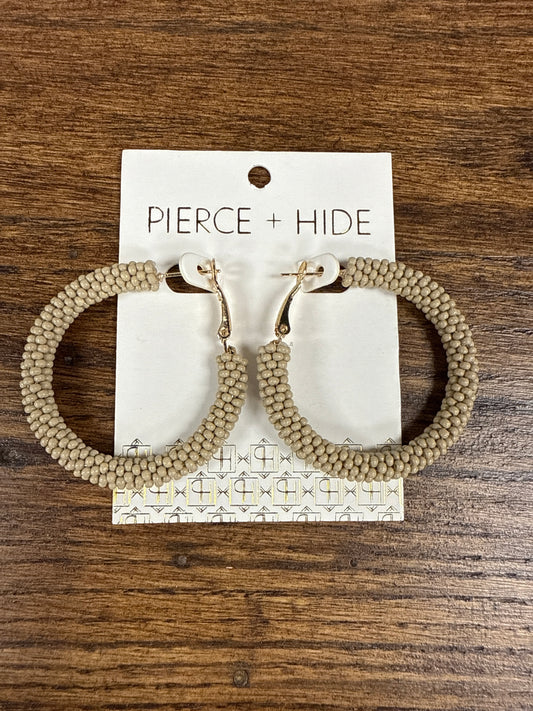 Taupe Hoop Earrings
