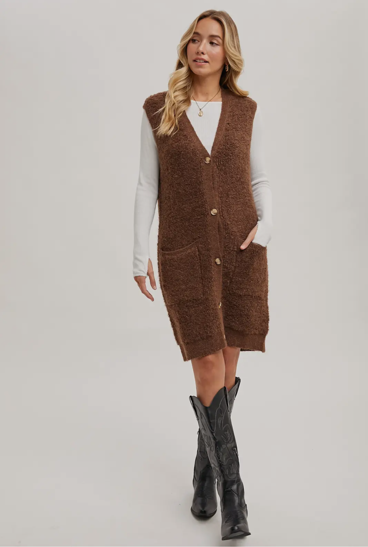 Teddy Knit Lined Vest