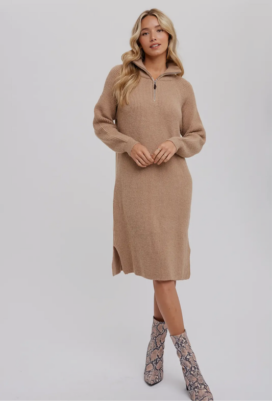 Zip Sweater Dress