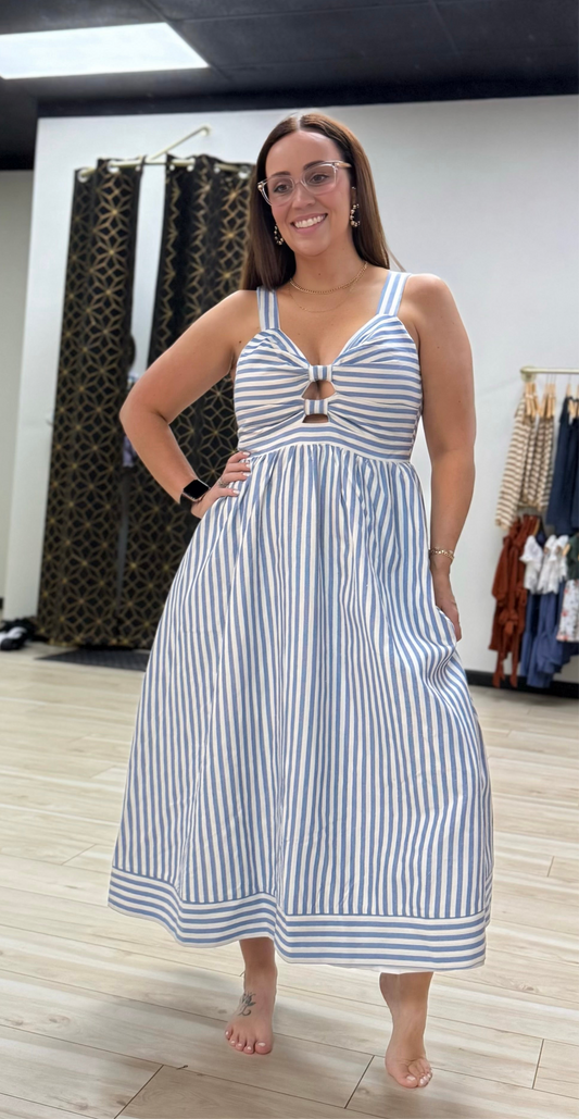 Summer Stripe Midi Dress
