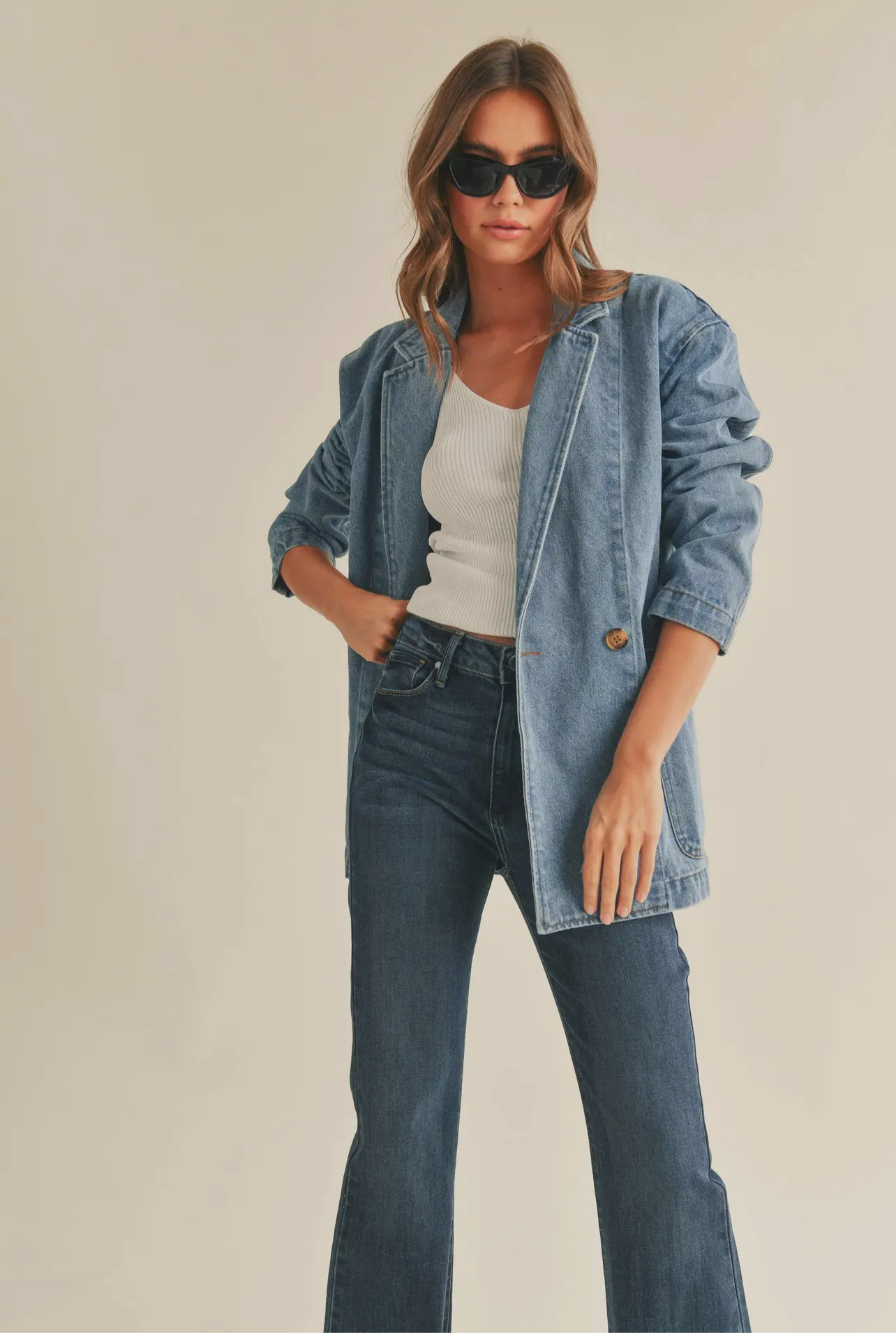 Denim Oversized Blazer