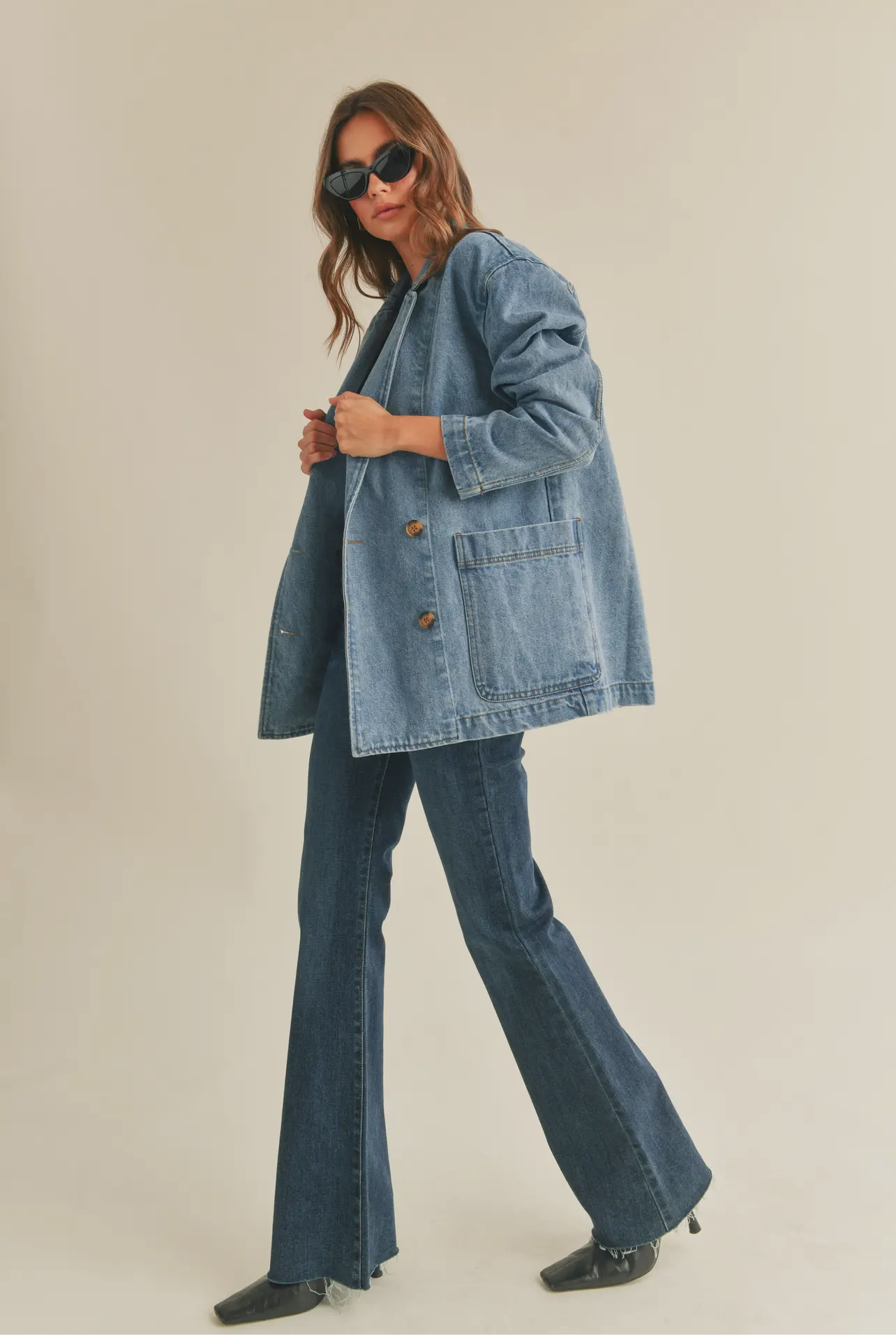 Denim Oversized Blazer