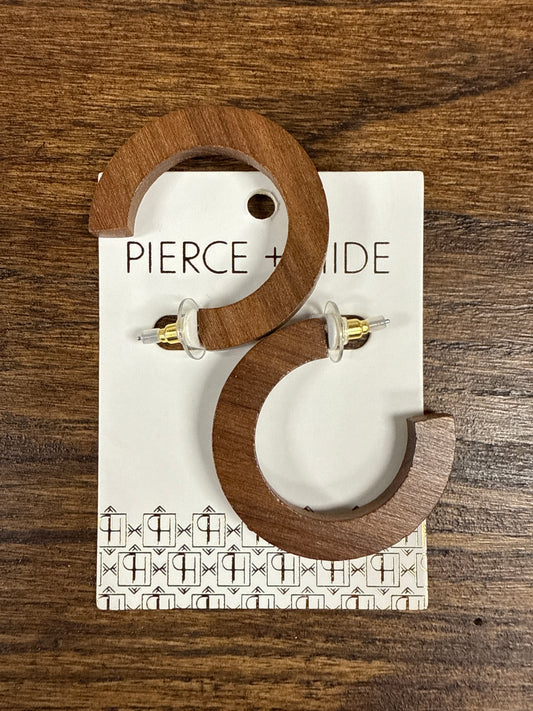 Wood Hoop Earrings