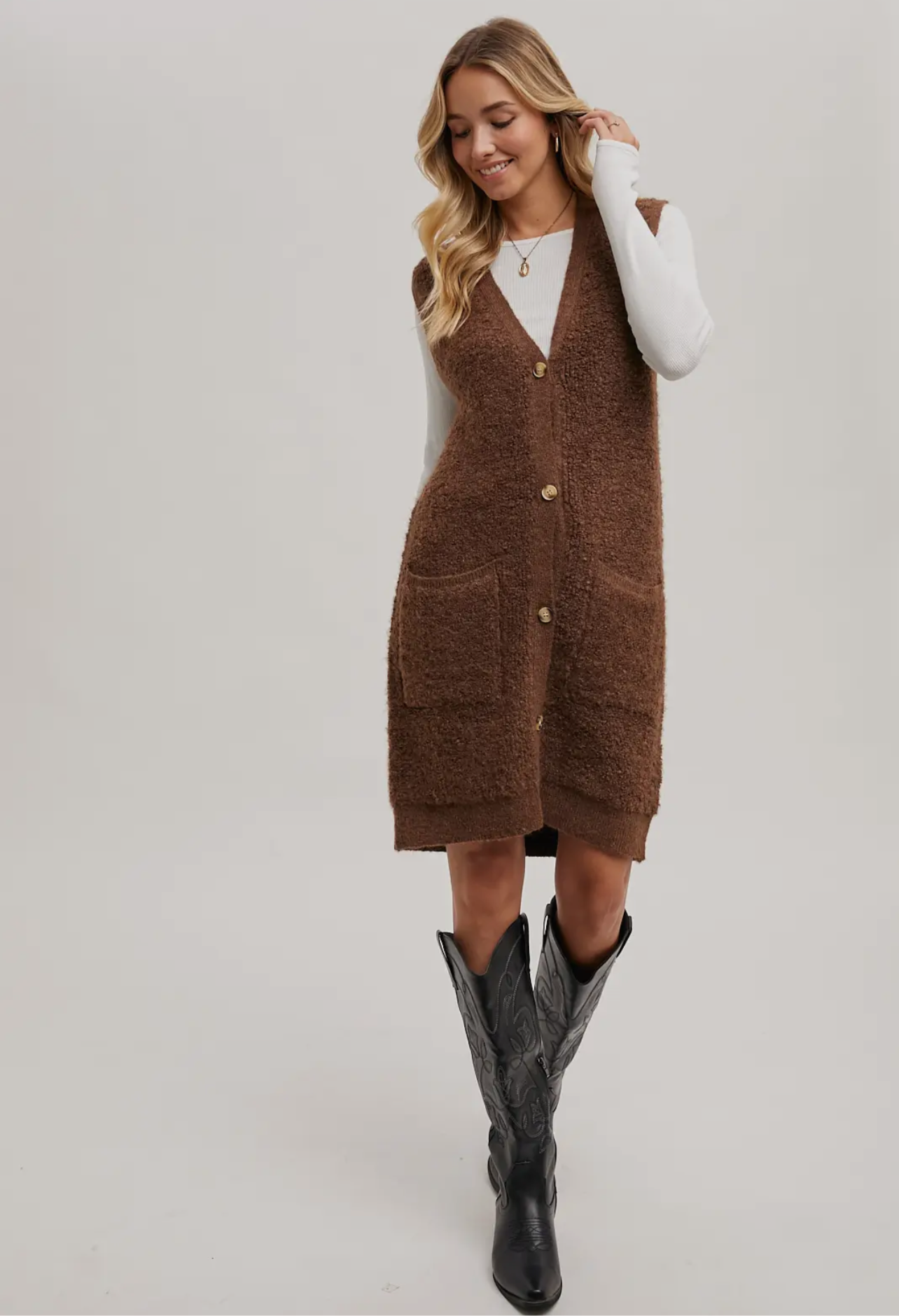 Teddy Knit Lined Vest