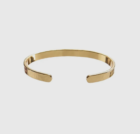 Hammered Gold Bangle