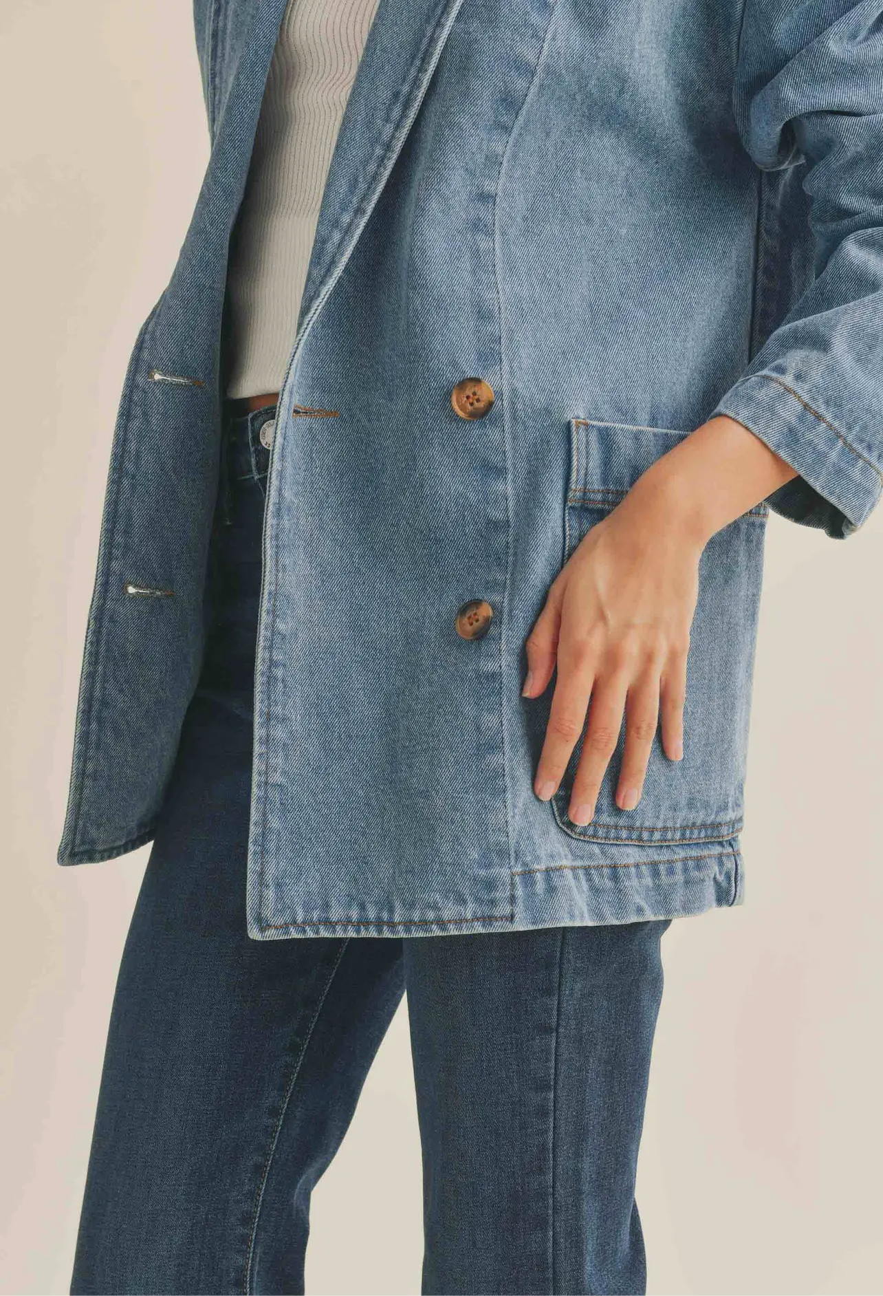 Denim Oversized Blazer