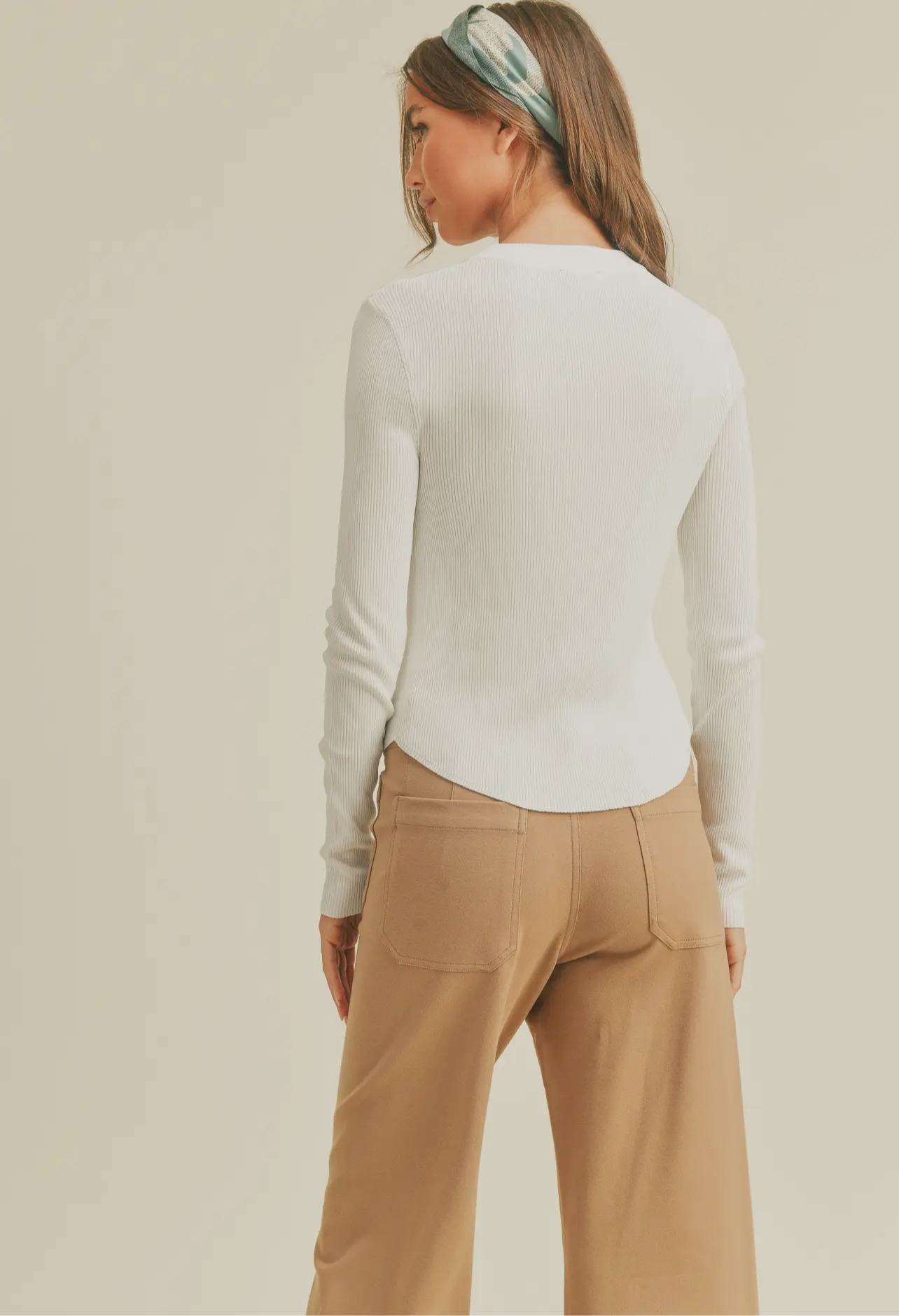 Ribbed Long Sleeve Top