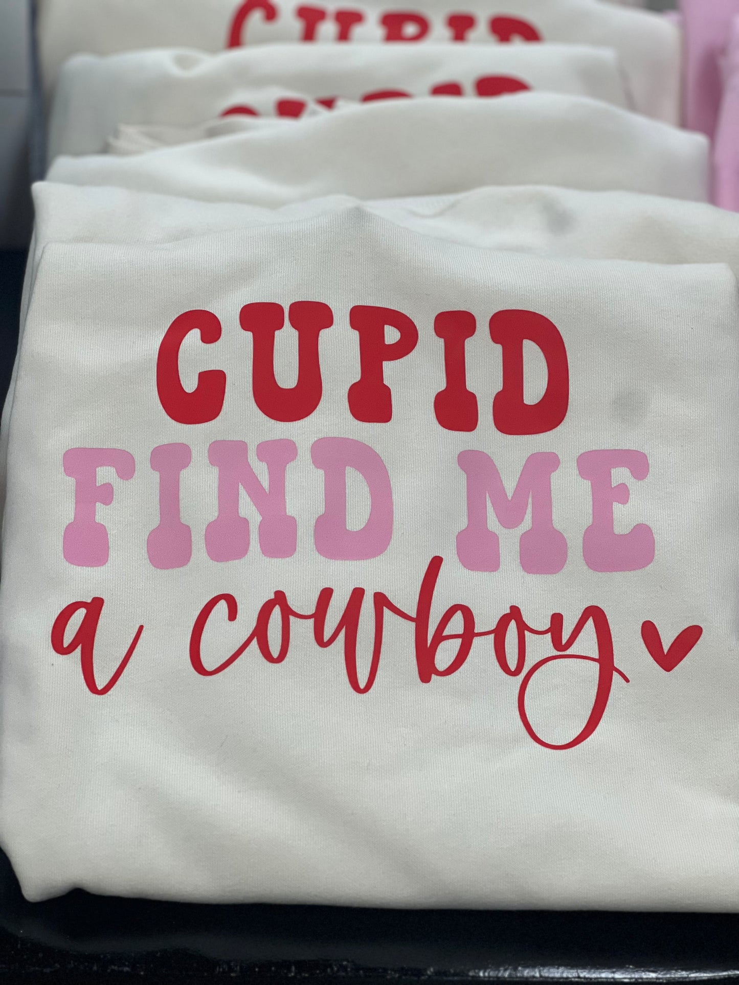 Cupid Find Me A Cowboy Crewneck