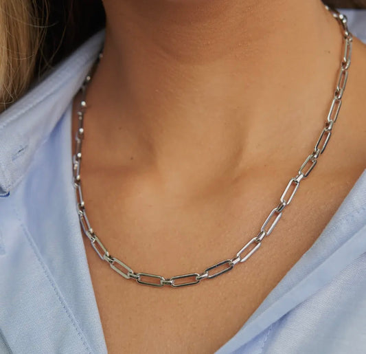 Silver Paperclip Chain